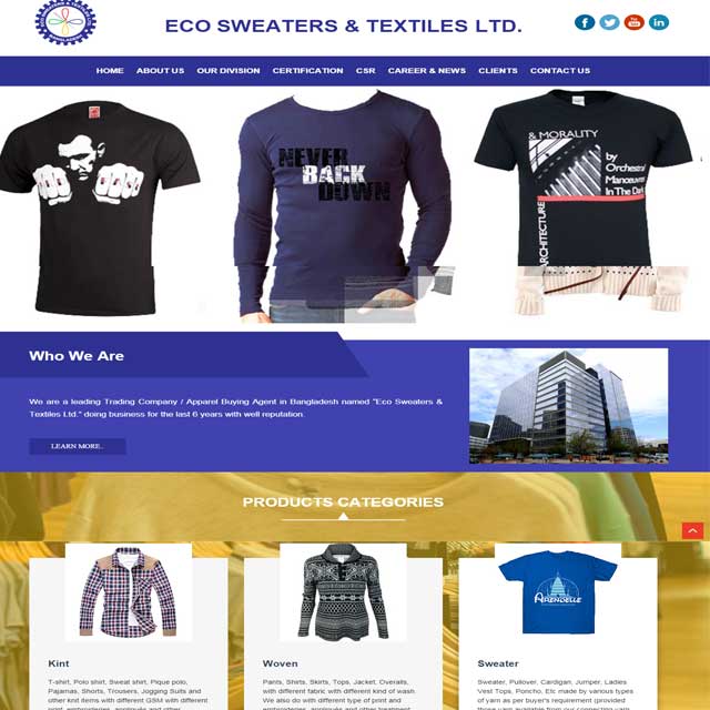 Garments Buying House Website