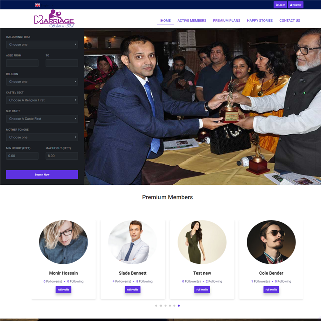 Marriage Media Website Design